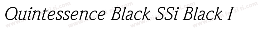 Quintessence Black SSi Black Italic字体转换